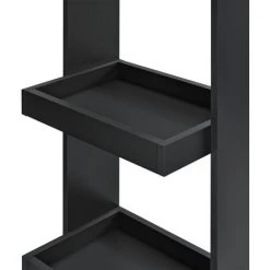 NOVA Tableau De Péninsule Murale Pour Cuisine 120x45x106 Cm 2 étagères Différentes Couleurs Couleur : Noir -Table haute et bar Soldes 58598741 5