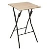 Table De Bar Pliante En Métal Coloris Naturel - L.60 X L.60 X H.103 Cm -PEGANE- 2 Table De Bar Pliante En Métal Coloris Naturel - L.60 X L.60 X H.103 Cm -PEGANE- -Table haute et bar Soldes 58616602 1