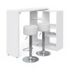 Table De Bar „Vega“ Blanche Avec 2 Tabourets De Bar Vicco -Table haute et bar Soldes 59119663 1