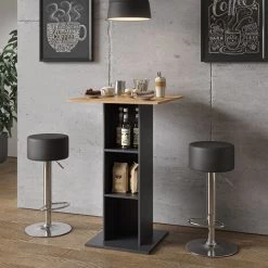 Table De Bar „Rodeo" Anthrazit/Goldkraft Avec 2 Tabourets Vicco -Table haute et bar Soldes 59119808 4
