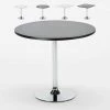 AHD AMAZING HOME DESIGN Table De Bar Noire Ou Blanche Ronde Et Carré Noir 70x70 Bistrot | Couleur De La Table: Noir - Forme De La Table: Rond -Table haute et bar Soldes 5912919 1