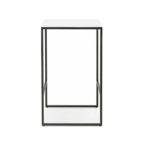 M&S Table De Bar Carrée 60x102 Cm En Bois Blanc Et Métal Noir 3 M&S Table De Bar Carrée 60x102 Cm En Bois Blanc Et Métal Noir