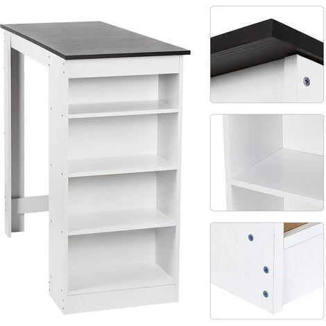 HALOYO Table De Bar Table De Cuisine Mange-debout 115*50*103CM 6 HALOYO Table De Bar Table De Cuisine Mange-debout 115*50*103CM – Image 4