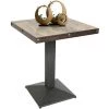 HALOYO Table Carrée à Une Jambe De 60*60*75cm -Table haute et bar Soldes 59158863 1