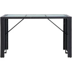 INLIFE Meuble De Bar De Jardin 7 Pcs Et Coussins Résine Tressée Noir - Noir 9 INLIFE Meuble De Bar De Jardin 7 Pcs Et Coussins Résine Tressée Noir - Noir -Table haute et bar Soldes 59172069 3