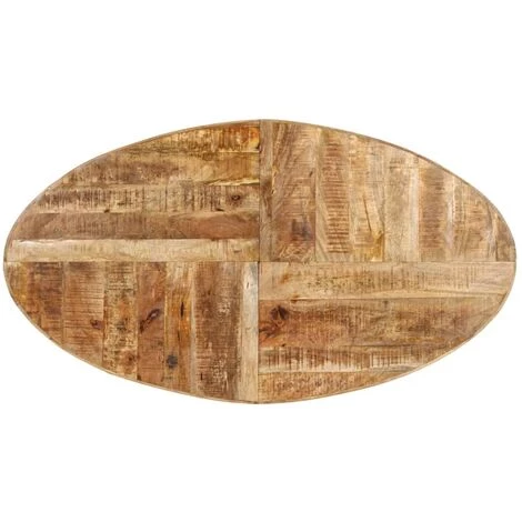 INLIFE Table De Salle à Manger 160x90x75 Cm Bois De Manguier Brut - Brun 5 INLIFE Table De Salle à Manger 160x90x75 Cm Bois De Manguier Brut - Brun – Image 3