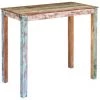INLIFE Table De Bar Bois Massif De Récupération 115x60x107 Cm - Multicolore -Table haute et bar Soldes 59172479 1