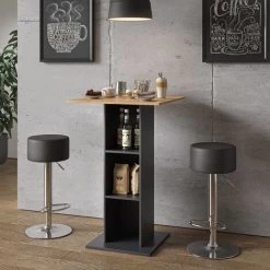 Table De Bar „Rodeo" Anthracite/Goldkraft Vicco -Table haute et bar Soldes 59175138 4