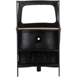 LES TENDANCES Bar Vélo Tuktuk Métal Noir Jeannot L 97 Cm -Table haute et bar Soldes 59406943 3