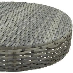 Topdeal Ensemble De Bar De Jardin 3 Pcs Et Coussins Résine Tressée Gris FF3064765_FR -Table haute et bar Soldes 59653126 5