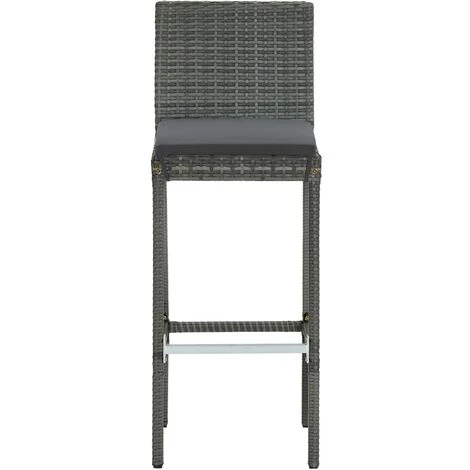 Topdeal Ensemble De Bar De Jardin 3 Pcs Et Coussins Résine Tressée Gris FF3064793_FR 6 Topdeal Ensemble De Bar De Jardin 3 Pcs Et Coussins Résine Tressée Gris FF3064793_FR – Image 4