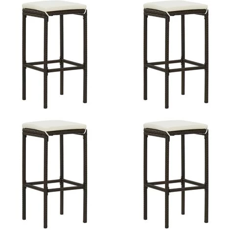 Topdeal Meuble De Bar De Jardin 5 Pcs Et Coussins Résine Tressée Marron FF3064819_FR 7 Topdeal Meuble De Bar De Jardin 5 Pcs Et Coussins Résine Tressée Marron FF3064819_FR – Image 5