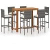 Topdeal Ensemble De Bar De Jardin Avec Coussins 7 Pcs Gris FF3067993_FR 1 Topdeal Ensemble De Bar De Jardin Avec Coussins 7 Pcs Gris FF3067993_FR -Table haute et bar Soldes 59653674 1
