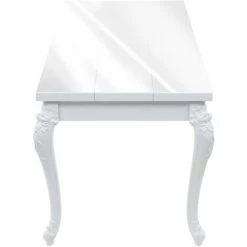 INLIFE Table De Salle à Manger 179x89x81 Cm Blanc Brillant -Table haute et bar Soldes 59848321 4