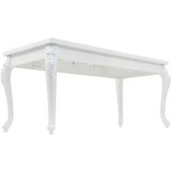 INLIFE Table De Salle à Manger 179x89x81 Cm Blanc Brillant -Table haute et bar Soldes 59848321 5