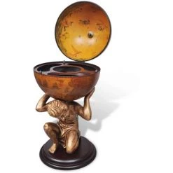 NOVA Bar A Globo Portabottiglie Vino Design Atlas 42x42x85 Cm Avec 4 Compartiments -Table haute et bar Soldes 59980869 4