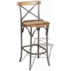 NOVA Tabourets De Bar En Bois Massif De Récupération Recyclée Multicolore -Table haute et bar Soldes 59995337 1