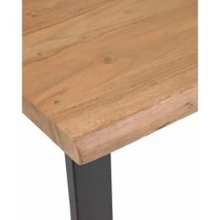 Table Haute Coloris Naturel En Bois Massif D'acacia -longueur 140 X Profondeur 60 X Hauteur 105 Cm -PEGANE- -Table haute et bar Soldes 60152467 4