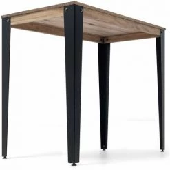 Table Mange Debout Lunds 80X140x110cm Noir-Vieilli. Box Furniture - Noir -Table haute et bar Soldes 60283824 3