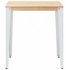 Table Mange Debout Lunds 59x59x110cm Blanc-Naturel. Box Furniture - Blanc -Table haute et bar Soldes 60283885 2