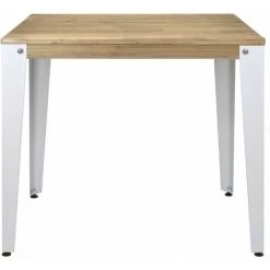 Table Mange Debout Lunds 59x59x110cm Blanc-Vieilli. Box Furniture - Blanc 7 Table Mange Debout Lunds 59x59x110cm Blanc-Vieilli. Box Furniture - Blanc -Table haute et bar Soldes 60283886 2
