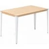 Table Mange Debout Lunds 80X160x110cm Blanc-Naturel. Box Furniture - Blanc -Table haute et bar Soldes 60283892 1