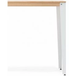 Table Mange Debout Lunds 60X140x110cm Blanc-Naturel. Box Furniture - Blanc -Table haute et bar Soldes 60283893 4