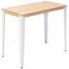 Table Mange Debout Lunds 60X100x110cm Blanc-Naturel. Box Furniture - Blanc -Table haute et bar Soldes 60283894 1