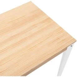 Table Mange Debout Lunds 60X100x110cm Blanc-Naturel. Box Furniture - Blanc -Table haute et bar Soldes 60283894 5