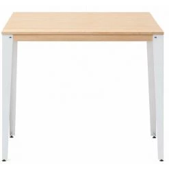 Table Mange Debout Lunds 80X120x110cm Blanc-Naturel. Box Furniture - Blanc -Table haute et bar Soldes 60283896 2