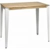 Table Mange Debout Lunds 60X100x110cm Blanc-Vieilli. Box Furniture - Blanc -Table haute et bar Soldes 60283897 1