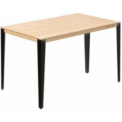 Table Mange Debout Lunds 80X160x110cm Noir-Naturel. Box Furniture - Noir