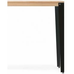 Table Mange Debout Lunds 80X160x110cm Noir-Naturel. Box Furniture - Noir -Table haute et bar Soldes 60359745 4