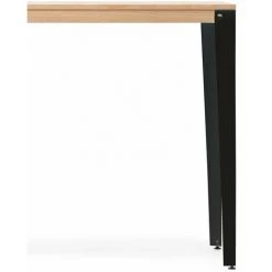 Table Mange Debout Lunds 80X120x110cm Noir-Naturel. Box Furniture - Noir -Table haute et bar Soldes 60359750 3
