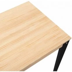 Table Mange Debout Lunds 80X120x110cm Noir-Naturel. Box Furniture - Noir -Table haute et bar Soldes 60359750 4