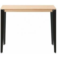 Table Mange Debout Lunds 60X100x110cm Noir-Naturel. Box Furniture - Noir -Table haute et bar Soldes 60359751 2