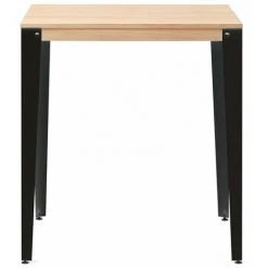 Table Mange Debout Lunds 59x59x110cm Noir-Naturel. Box Furniture - Noir -Table haute et bar Soldes 60359752 2