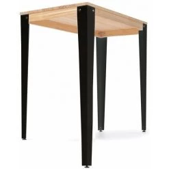 Table Mange Debout Lunds 59x59x110cm Noir-Naturel. Box Furniture - Noir -Table haute et bar Soldes 60359752 3