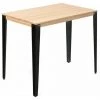 Table Mange Debout Lunds 60X140x110cm Noir-Naturel. Box Furniture - Noir -Table haute et bar Soldes 60359761 1