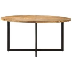 INLIFE Table à Dîner 150x75 Cm Bois De Manguier Massif -Table haute et bar Soldes 60598221 2