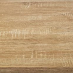 IDMARKET Ilot Central IVO 120 Cm Bois Façon Hêtre Portes Noires Avec Plan De Travail -Table haute et bar Soldes 60618053 3