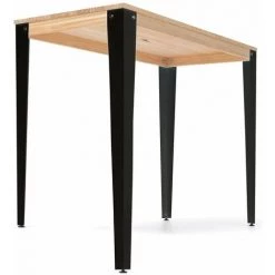 Table Mange Debout Lunds 70X110x110cm Noir-Naturel. Box Furniture - Noir -Table haute et bar Soldes 60723779 3