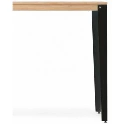 Table Mange Debout Lunds 70X110x110cm Noir-Naturel. Box Furniture - Noir -Table haute et bar Soldes 60723779 4
