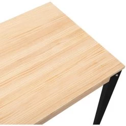 Table Mange Debout Lunds 60X110x110cm Noir-Naturel. Box Furniture - Noir -Table haute et bar Soldes 60724004 5