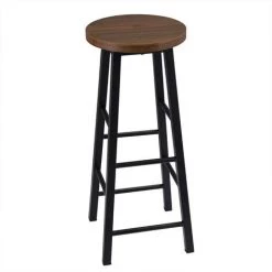 NOVA Définir 2 Tabourets De Bar Style En Bois Rustique Différentes Couleurs Couleur : Hêtre -Table haute et bar Soldes 60806325 3