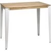 Table Mange Debout Lunds 60X110x110cm Blanc-Vieilli. Box Furniture - Blanc -Table haute et bar Soldes 60806686 1
