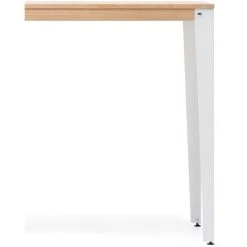 Table Mange Debout Lunds 60X120x110cm Blanc-Naturel. Box Furniture - Blanc -Table haute et bar Soldes 60809678 4