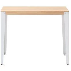 Table Mange Debout Lunds 60X110x110cm Blanc-Naturel. Box Furniture - Blanc -Table haute et bar Soldes 60809679 2