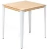 Table Mange Debout Lunds 70X70x110cm Blanc-Naturel. Box Furniture - Blanc -Table haute et bar Soldes 60809680 1