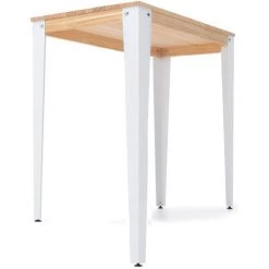 Table Mange Debout Lunds 70X70x110cm Blanc-Naturel. Box Furniture - Blanc -Table haute et bar Soldes 60809680 3